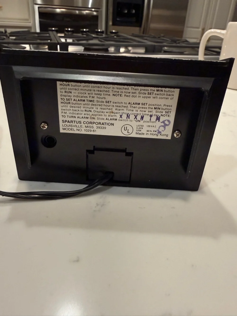 Spartus Alarm Clock Snoozer MODEL NO. 1029-61 Tested Vintage